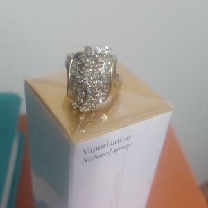 Elegant Silver Diamond Ring